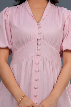 Button Down Tiered Maxi Dress