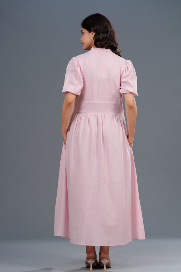 Button Down Tiered Maxi Dress