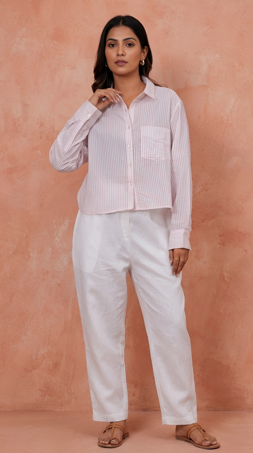 Candy Stripe Crop Shirt