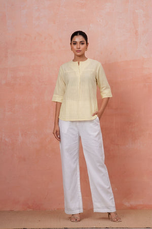 Citrine Seersucker Tunic Set