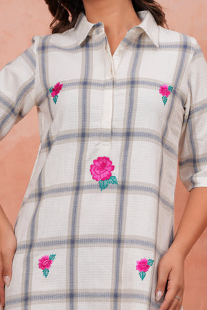 Primrose Plaid Shirt Dress