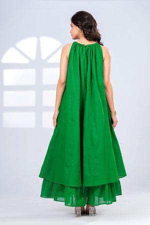 Green Halter Neck Dress