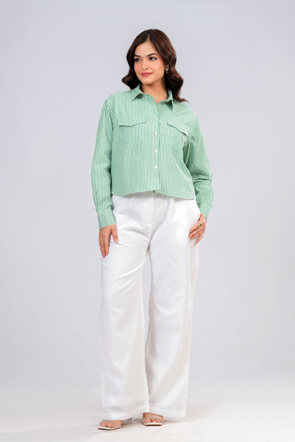 Mint Harbor Boxy Crop Shirt