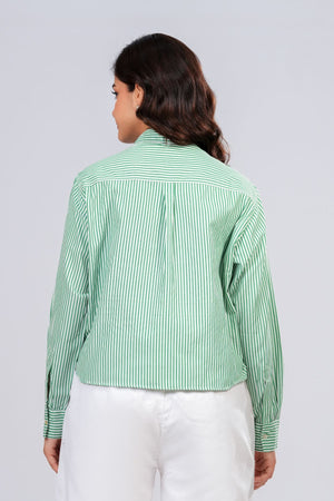 Mint Harbor Boxy Crop Shirt