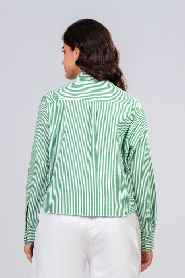 Mint Harbor Boxy Crop Shirt