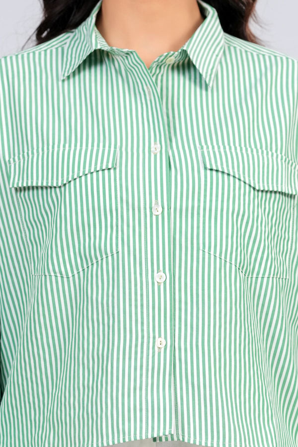 Mint Harbor Boxy Crop Shirt