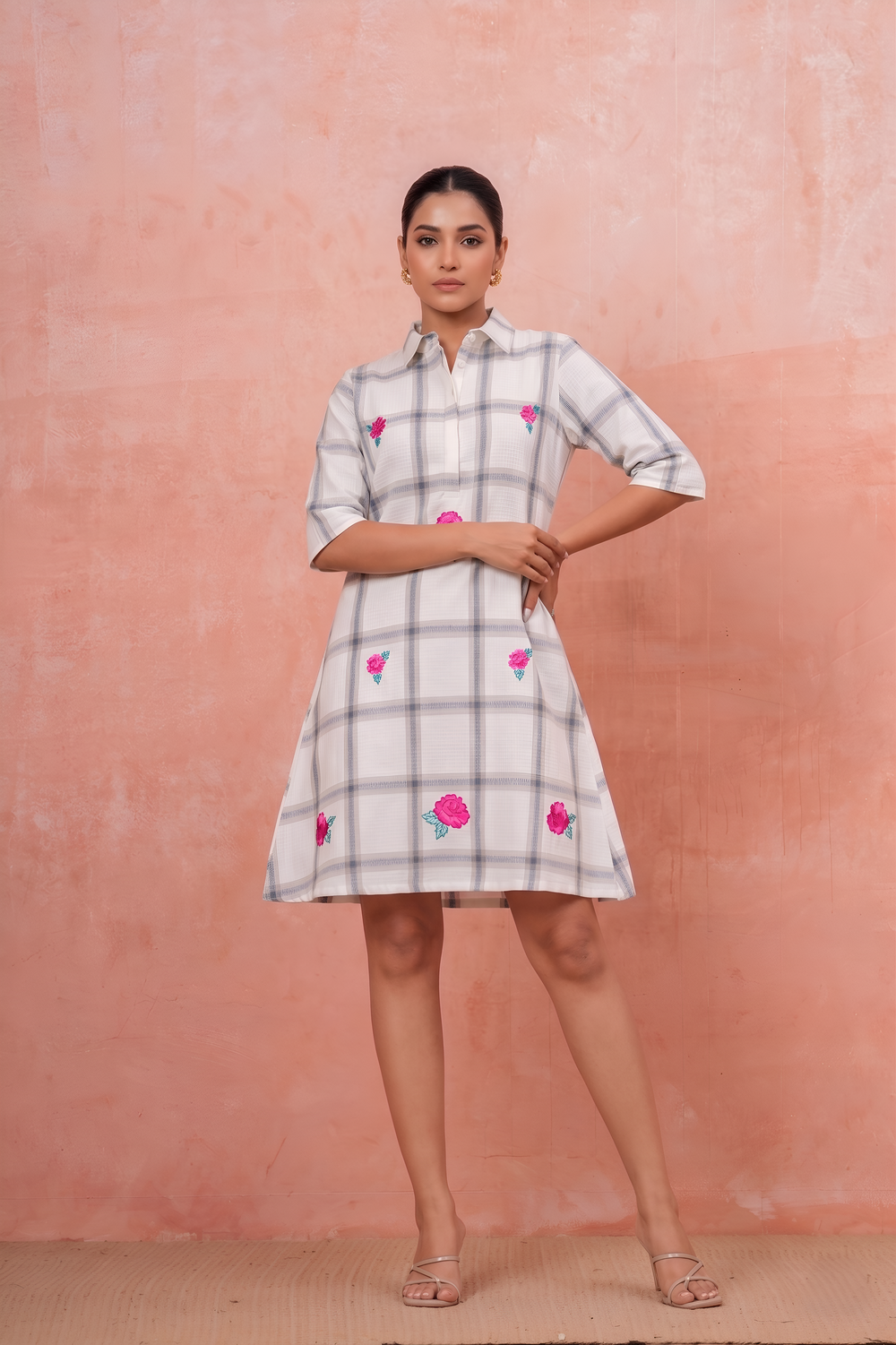 Primrose Plaid Shirt Dress