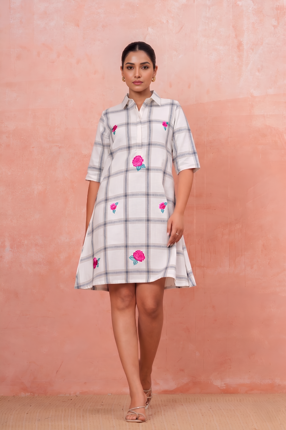 Primrose Plaid Shirt Dress
